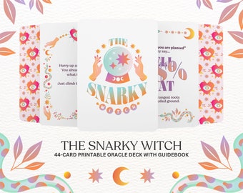 The Snarky Witch Printable Oracle Deck, Printable Oracle Cards, Funny Oracle Cards, Oracle Deck with Guidebook, Unique Oracle Deck