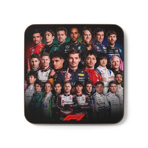 Coaster Set, Formula 1 Coasters, Racing Car Drink Mats, Sports Theme Home Decor, Gift for Car Enthusiasts, Office Desk Accessories