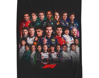 Manta de felpa de terciopelo: regalo de carreras de Fórmula 1, acogedora manta de carreras de F1, decoración del hogar para fanáticos de los autos de carrera, manta de carreras liviana, Gran Premio de F1