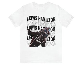 Lewis Hamilton Formula 1 Unisex Jersey Short Sleeve T-shirt / Formula 1 Lewis Hamilton Graphic Art Unisex Short Sleeve Tee