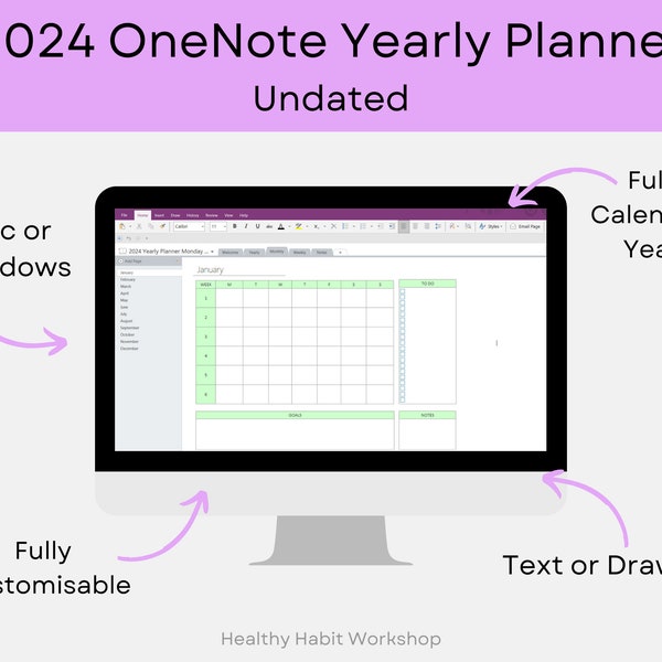 Onenote Template Etsy