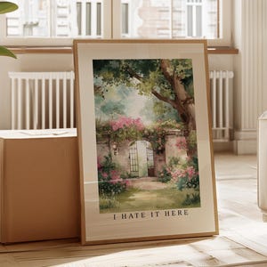 I Hate it Here, Secret Garden Wall Art Print, ttpd, Taylor fans, Girly Dorm Room Decor (Digital Download)