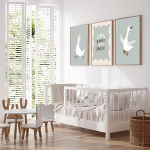 Silly Goose Wall Prints, Soft Sage, Nursery and Kids Room Wall Art ...