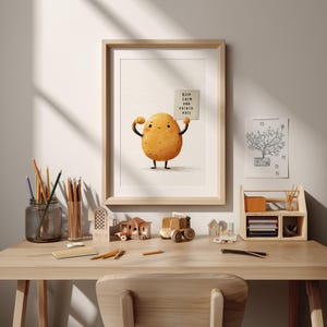 Positive Potato Printable, Classroom Playroom Homeschool Prints, Inspirational Quotes, Cute Funny Affirmations,