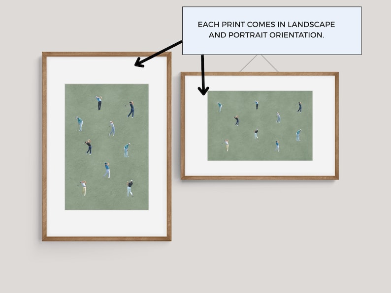 Tiny People Golf Player Wall Art, Boys Room Decor, Printable Download, Sport Room, Golf Nursery, Minimalistic Sports Print, Dusty Blue, image 8