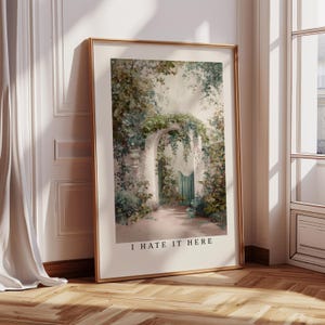 Secret Garden, I Hate it Here Wall Art, TTPD Girly Bedroom Decor, Dorm room Print, Music Fans, (Digital Download)