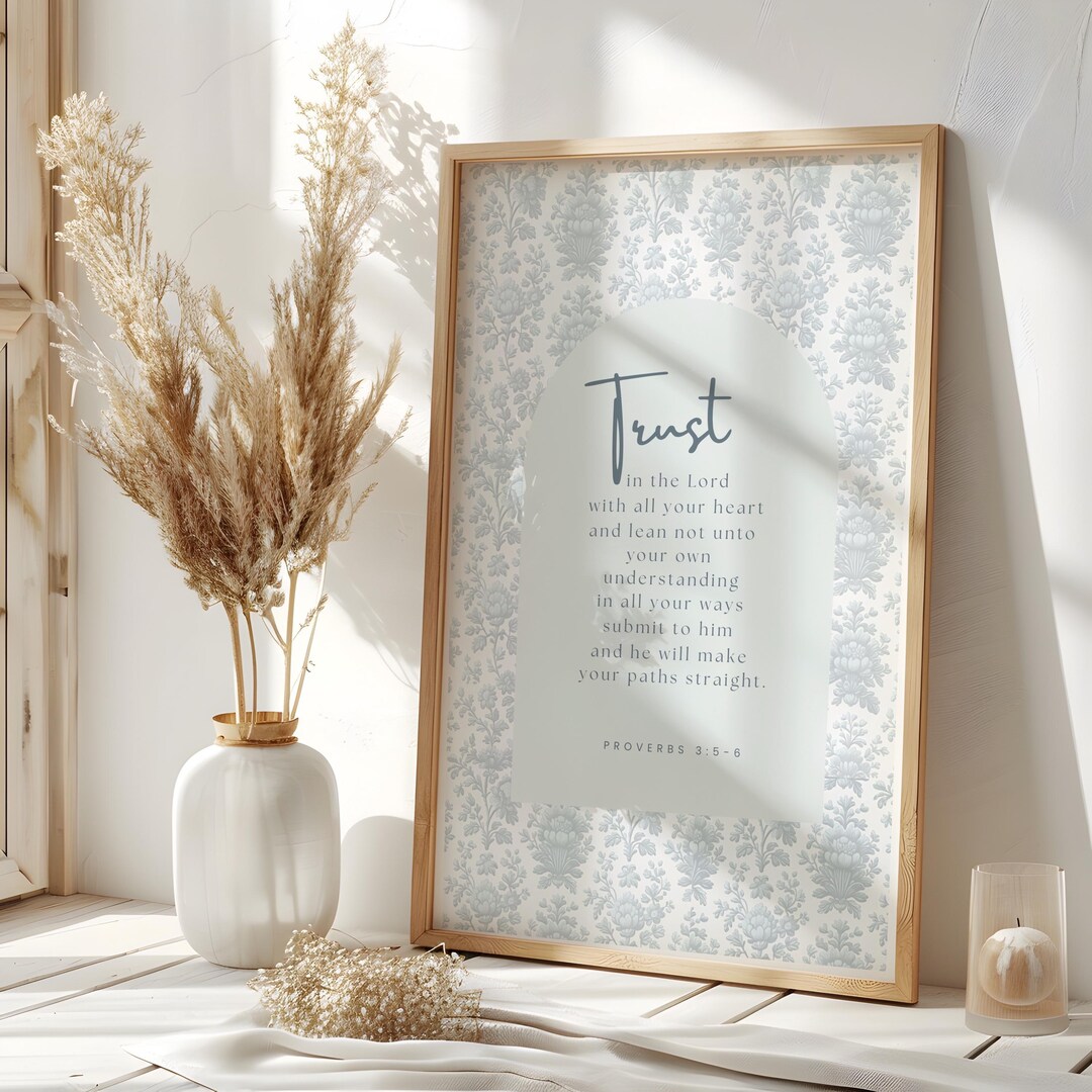 Trust in the Lord , Proverbs 356, Christian Scripture Printable, Dusty ...