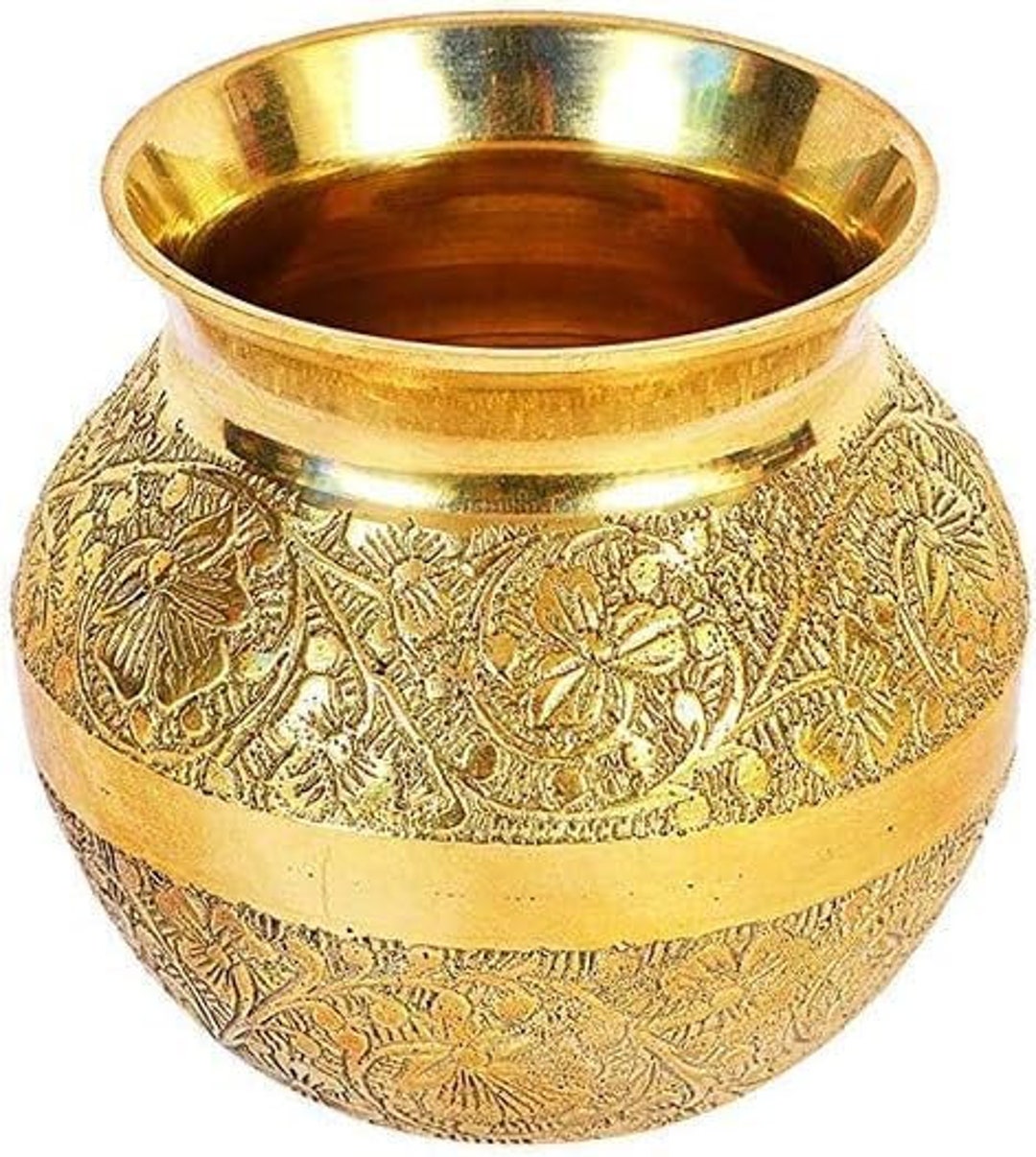 Treegoart Pure Brass Lota, Pooja Kalash, Brass Kalash, Brass Pot