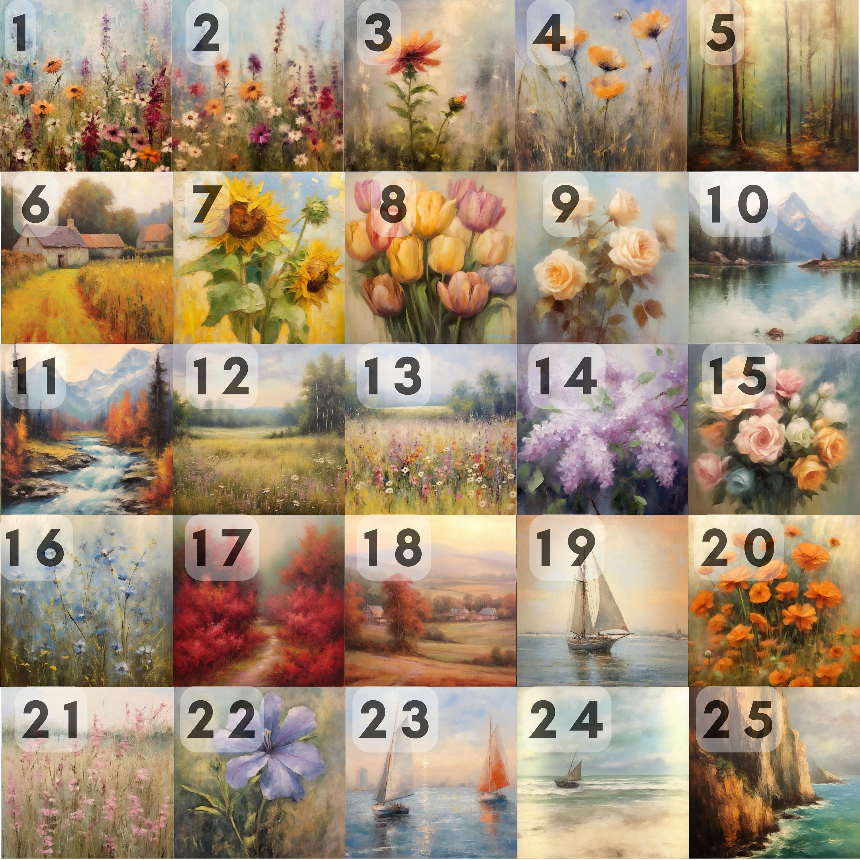 Vintage Gallery Set of 100 Printable Art Bundle Digital Etsy