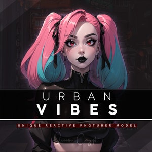 Urban Vibes PNGTUBER | Ready To Use | 3 Expressions | 12 Reactive PNG Files for Discord, Streaming, Content Creation, Etc!