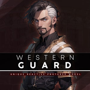Western Guard PNGTUBER | Ready To Use | 3 Expressions | 12 Reactive PNG Files for Discord, Streaming, Content Creation, Etc!