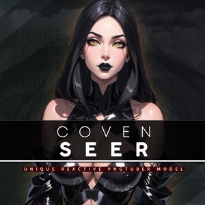 Coven Seer PNGTUBER | Ready To Use | 3 Expressions | 12 Reactive PNG Files for Discord, Streaming, Content Creation, Etc!