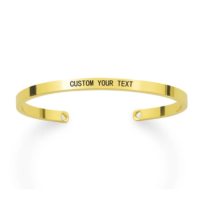 Personalized Cuff Bracelet Engraved Jewelry Personalized Etsy Australia