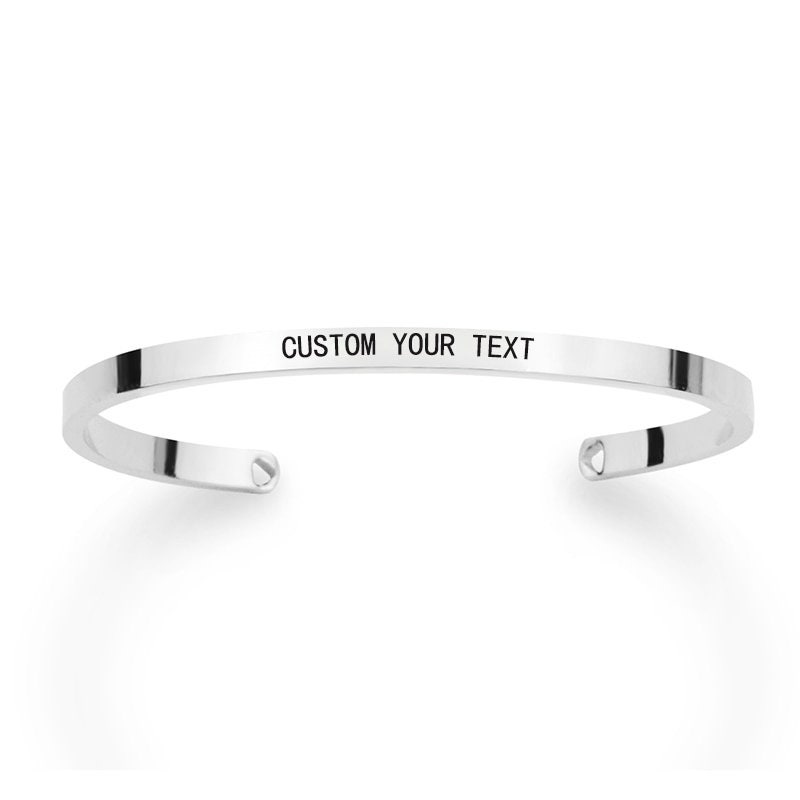 Personalized Cuff Bracelet Engraved Jewelry Personalized Etsy Australia