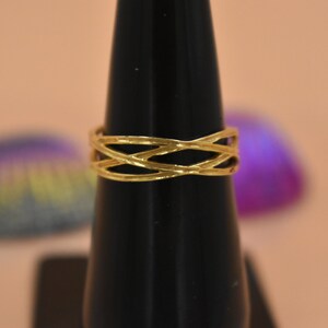 Dainty 14k Gold Band Ring: Handmade Stackable Jewelry duty/Tariff free