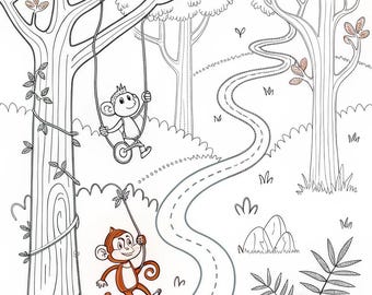 50-Page Kids Activity Coloring Book | Puzzles, Mazes, Dot-to-Dot & Fun Learning Printables