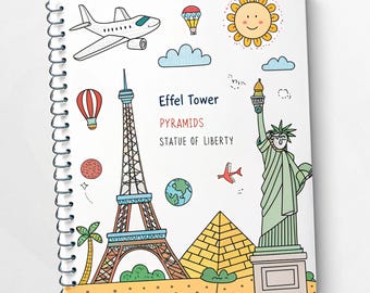 Famous Landmarks Coloring Book 20 Global Wonders for Kids (Ages 4-8)