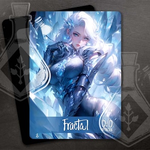Fractal Token for TCG - Full Custom Art - Red - Waifu anime Fractal Deity: Goddess of Infinite Patterns