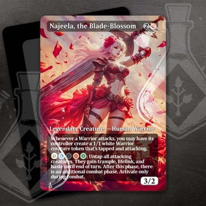 Najeela, die Klingenblüte - Alternative Full Custom Art - Elegante Kämpferin: Rosen und Widerstandsfähigkeit kombiniert - Anime Waifu