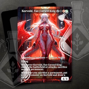 Korvold, Fae-Cursed King - Linda arte alternativa completa personalizada - Realeza Amaldiçoada: Pretty Queen's Dark Elegance - Anime waifu