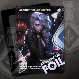 Un'offerta che non puoi rifiutare - Splendida arte alternativa completamente personalizzata - Donna affascinante accoglie: un invito speciale - Anime waifu