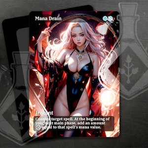 Mana Drain - Arte alternativa completa personalizada incrível - Waifu Anime - Pretty Fire Mage