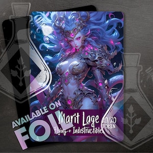 Marit Lage TOKEN con Volante e Indistruttibile - Arte Completamente Personalizzata - Ali - Anime Waifu - Majestic Sea Beast: Emerge l'Incantevole Kraken