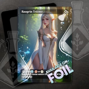 Raugrin Triome - prachtige alternatieve volledige aangepaste kunst - Serene Goddess of the Temple Springs - Waifu-anime