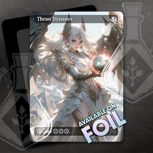 Thran Dynamo - magnifique art alternatif complet personnalisé Mana Rock - ange de mana radieux : maîtrise gracieuse des arcanes - anime waifu