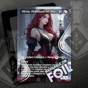 Olivia, mobilisée pour la guerre - art original complet personnalisé alternatif - duelliste vampire radieux : courageux et magnifique - anime Waifu