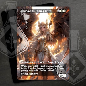 Bruna, la Luz que se Desvanece - Magnífico Arte Personalizado Completo Alternativo - Celestial Dusk: La Vigilia Serena de un Ángel - Waifu Anime
