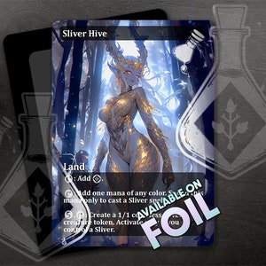 Sliver Hive - Magnífico arte personalizado completo alternativo - Waifu Hermosa reina dorada, fantasía