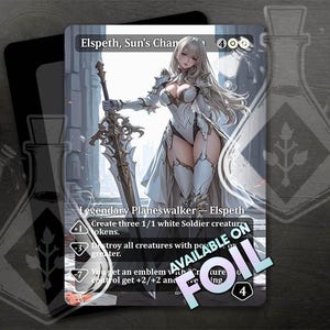 Elspeth, Campeã do Sol - Incrível Arte Alternativa Completa Personalizada - Sacerdotisa Sagrada: Elegância e Sabedoria Celestial - Anime Waifu