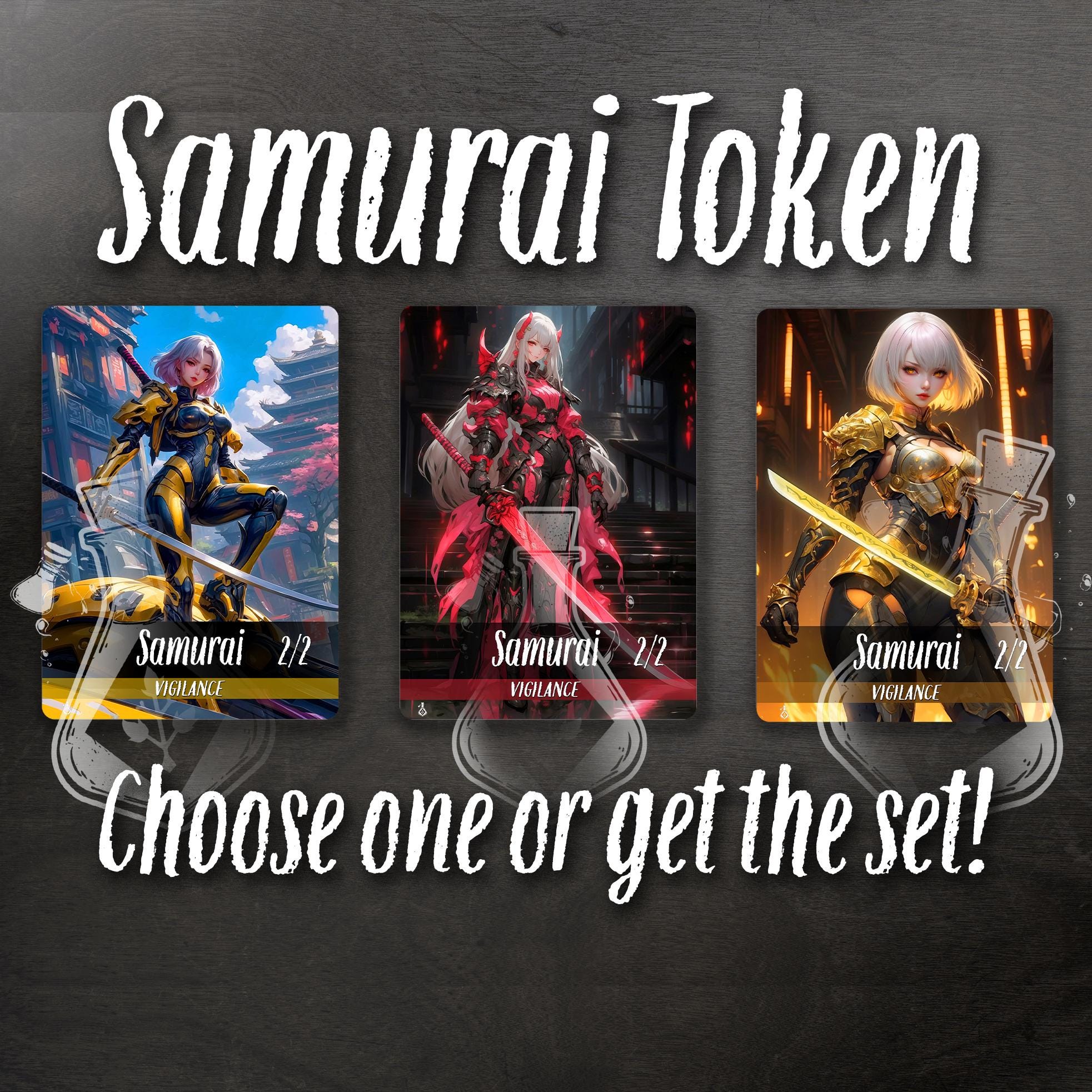 Samurai Token Double Strike Mtg - Etsy New Zealand