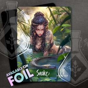 SNAKE Token para TCG - Arte personalizada completa - Sedutor lindo anime Waifu Queen