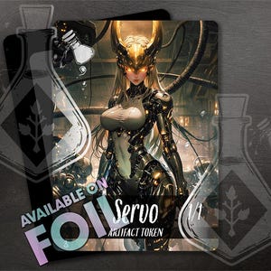 SERVO TOKEN - oeuvre d'art entièrement personnalisée - OR - Anime Waifu - Graceful Machine Guardians : superbes modèles de servomoteurs