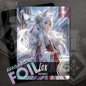 FOX TOKEN 2/2 - art personnalisé magnifique - Anime Waifu - renard majestueux : magnifique esprit de la nature