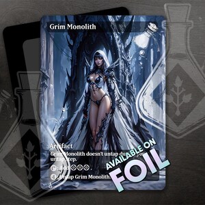 Grim monolithe - art personnalisé complet alternatif - preneur divin de monolithe : dominion gracieux - anime Waifu