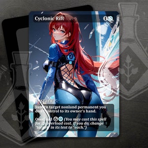 Faille cyclonique - Art personnalisé complet alternatif magnifique - Anime waifu Red Head With Energy