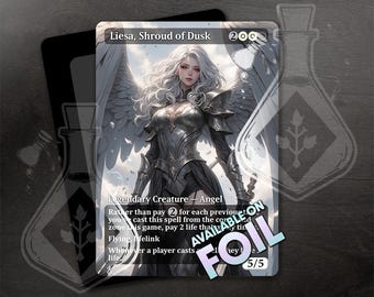 Liesa, Shroud of Dusk - Gorgeous Alternate Full Custom Art ANGEL - Celestial Archangel: Ethereal Grace and Splendor - Anime waifu