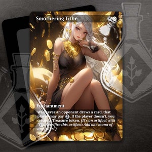 Smothering Tithe - Gorgeous Alternate Full Custom Art - Gold coins keeper - Anime waifu