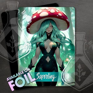 Saproling Token for TCG - Full Custom Art - Gorgeous Mushroom lady