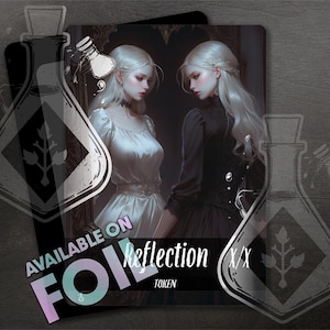 Reflection TOKEN X/X - Full Custom Art - HORROR - Anime Waifu - Mirror of Darkness: A Gorgeous Reflection