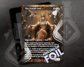 The Scarab God - Amazing Alternate Full Custom Art - Celestial Pharaoh Queen: Ruler of Eternity - Anime Waifu