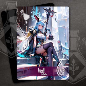 WALL defender Token para TCG - Full Custom Art - Anime Waifu - Mage proctector V1