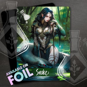 SNAKE Token para TCG - Arte personalizada completa - Waifu Swamp Muse