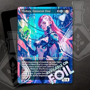 Mishra, Eminent One - Magnífico arte alternativo personalizado completo - Belleza iluminada con neón: Android magnífico, futuro urbano - Anime Waifu