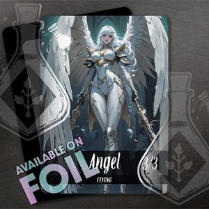 TCG用エンジェルトークン3/3 - フルカスタムアート - 剣を持った白いゴージャスな天使
