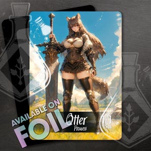 OTTER TOKEN - oeuvre d'art entièrement personnalisée - jeton Anime Waifu - superbe Otter Fighter : élégance rencontre force