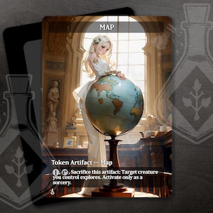KARTE Token für TKG - Full Custom Art - Waifu Global Visionary: Woman's Statement Encompassing Earth